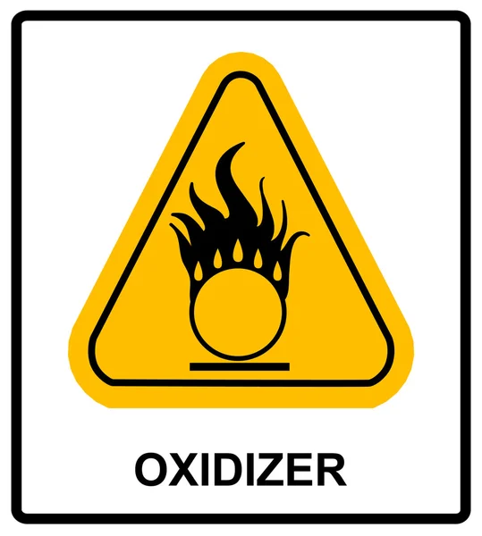 Símbolo de advertencia oxidante — Vector de stock