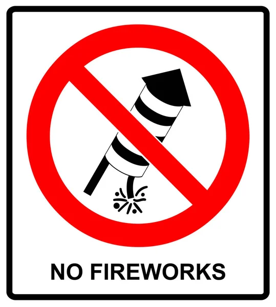 Ningún icono de advertencia de vectores de fuegos artificiales — Archivo Imágenes Vectoriales