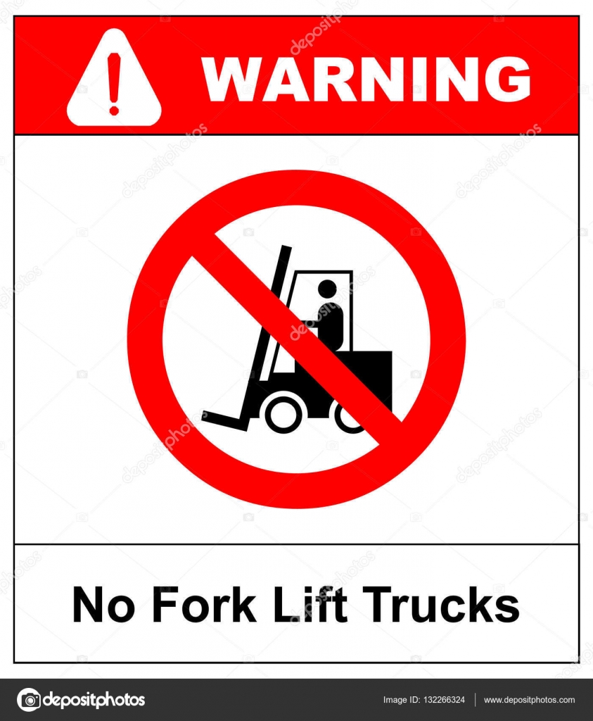 No Forklift Truck Sign Red Prohibited Icon Isolate On White Background Symbol Of Prohibit Forklift In This Area No Access For Forklift Trucks And Other Industrial Vehicles In Caution Zone Vector