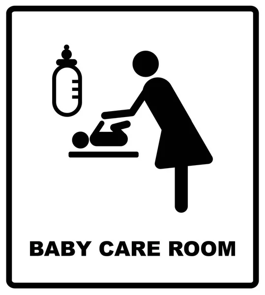 Baby verzorging kamer symbool, moeder kamer symbool geïsoleerd op witte achtergrond