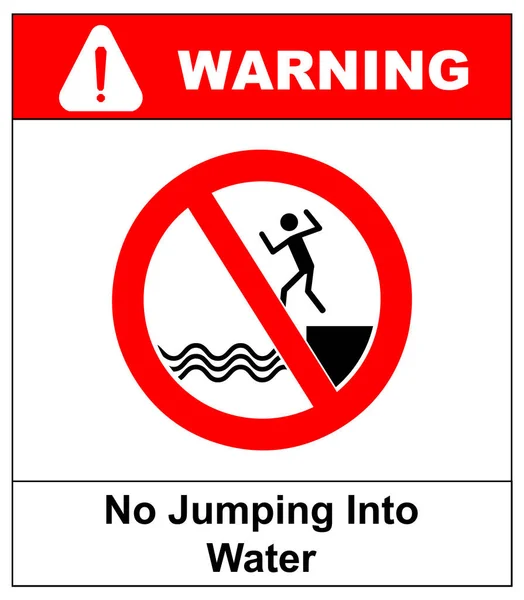 Žádné skákání do vody — Stockový vektor