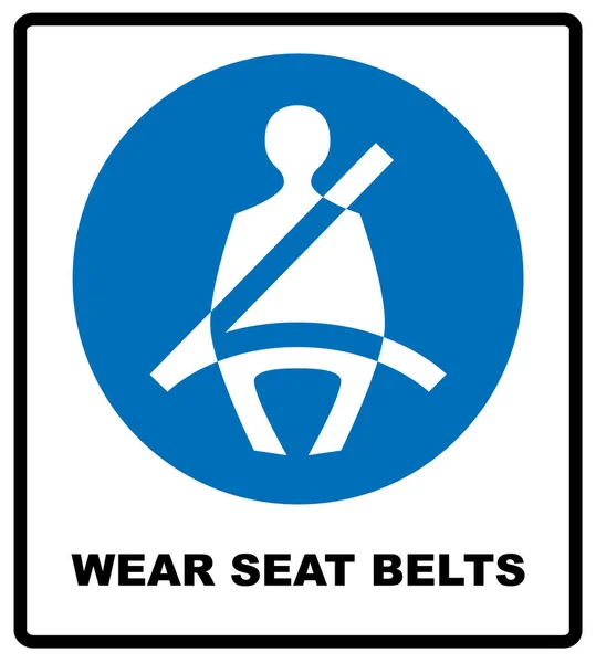 Porter la ceinture de sécurité signe — Image vectorielle