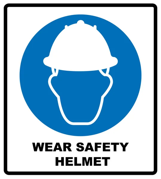 Use un signo de ilustración de vectores de casco de seguridad . — Vector de stock