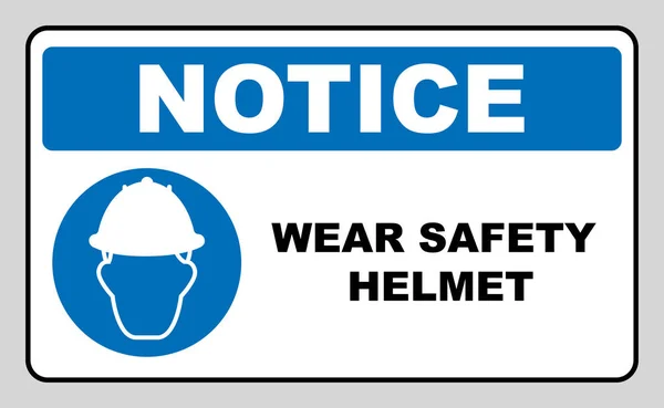 Use un signo de ilustración de vectores de casco de seguridad . — Vector de stock