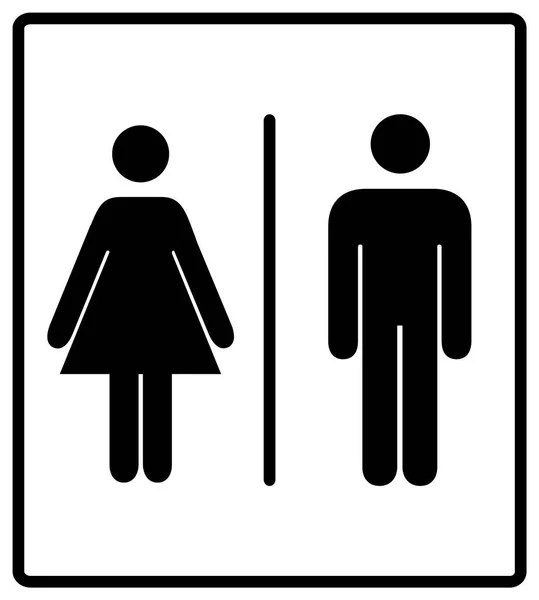 Vector mens and womens disabled restroom signage set - men, boy, women printable restroom, toilette signs — Stock Vector