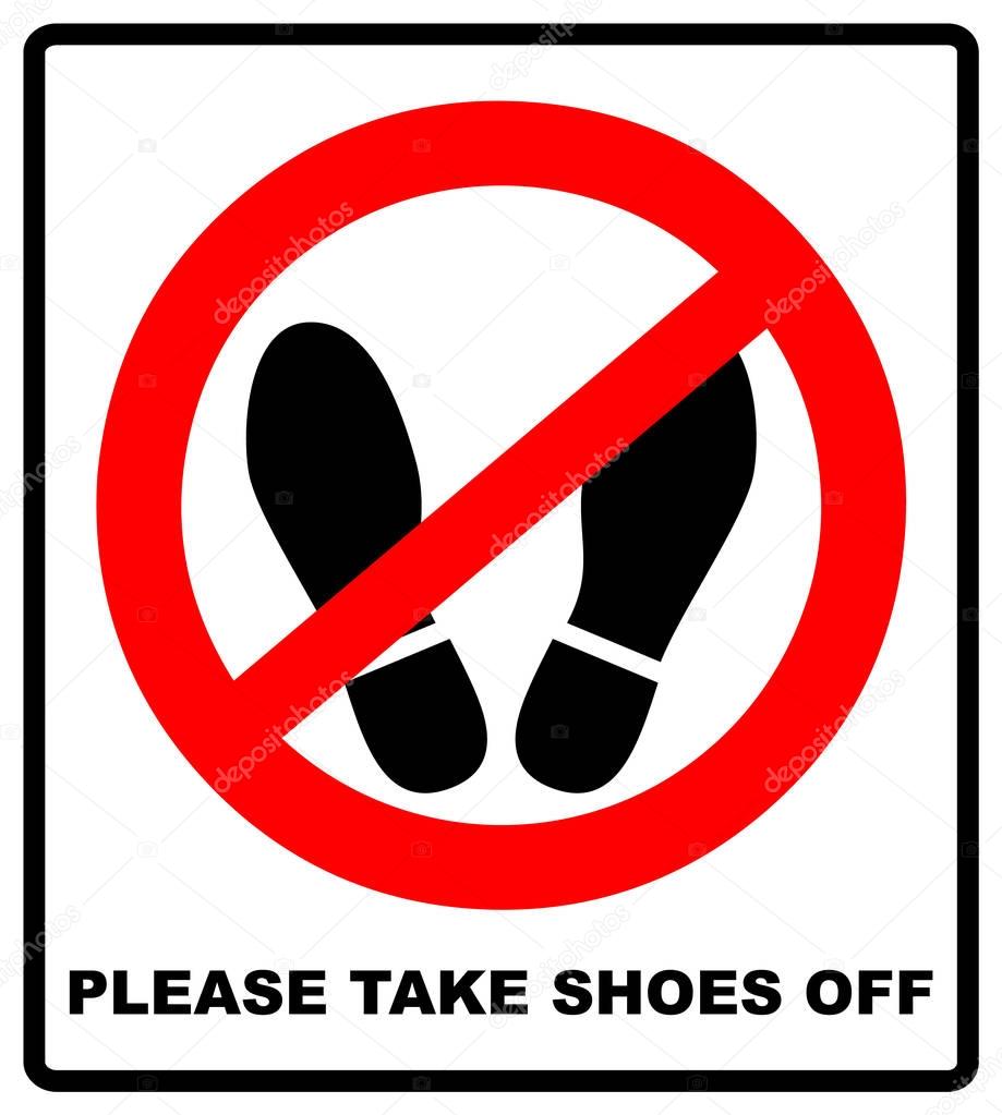 Do not step here please sign vector illustration