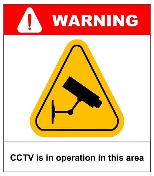CCTV in Operation sign - Vector format — Stock Vector