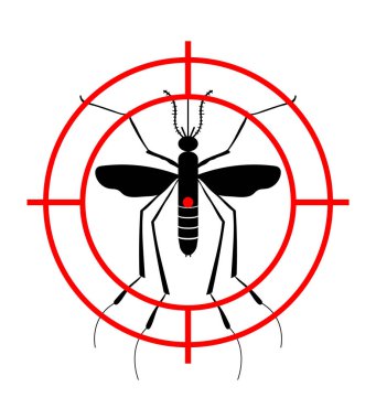 Uyarı, sivrisinek ile işaretiyle yasaktır. Zika virüs durdurmak. Sıtma dur. Dang durdurmak.