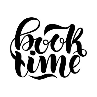 Kitap zaman. İlham ve motivasyon tırnak. El mürekkep yazı boyalı. El yazı ve tasarımlarınız için özel tipografi