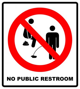 Peeing, yasağı yok vektör çizim.