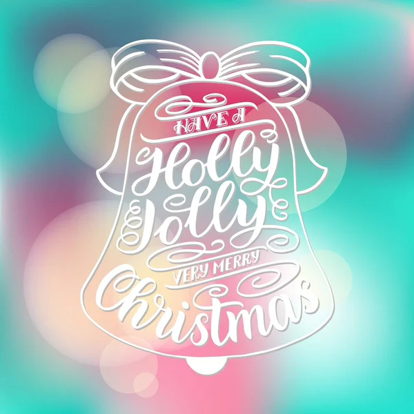 Merhaba var mutlu Noeller. Tebrik kartı Noel ağacı şeklinde yazı el. Vintage tipografi vektör tasarımı. — Stok Vektör