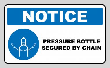 Sıkıştırılmış gaz işareti vektör tasarımı beyaz arkaplanda izole edildi