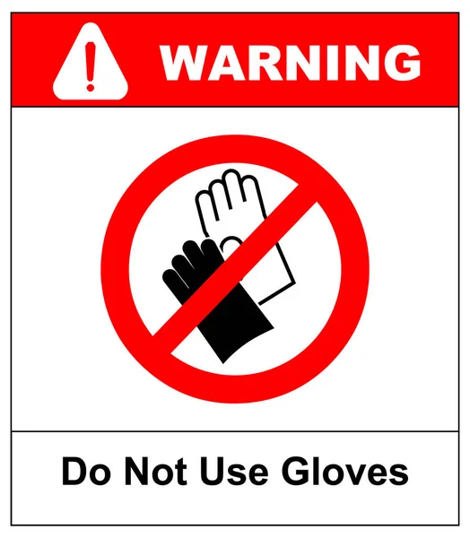 Ne portez pas de gants, panneau d'interdiction, illustration vectorielle . — Image vectorielle