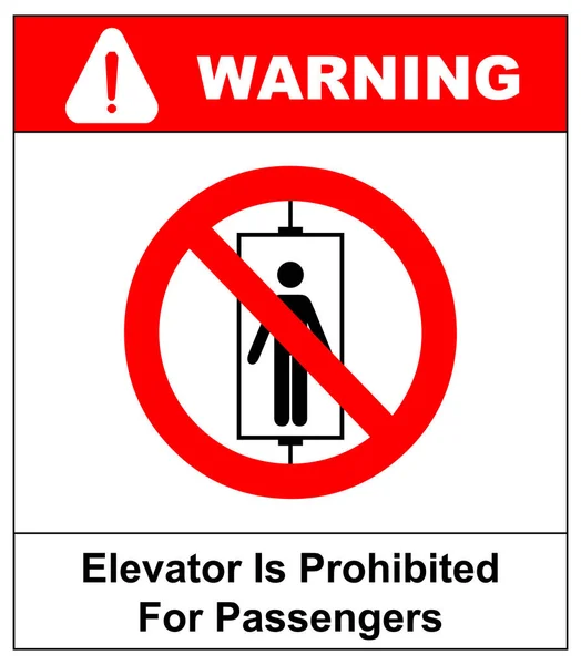 No use el letrero del ascensor. No utilice ascensor, señal de prohibición con flechas arriba y abajo, ilustración vectorial aislada . — Archivo Imágenes Vectoriales