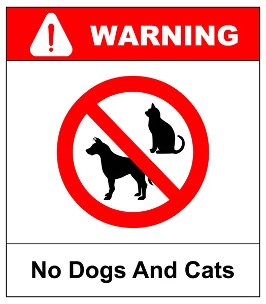 No se admiten mascotas signo. redondo rojo no mascotas vector aislado ilustración — Archivo Imágenes Vectoriales