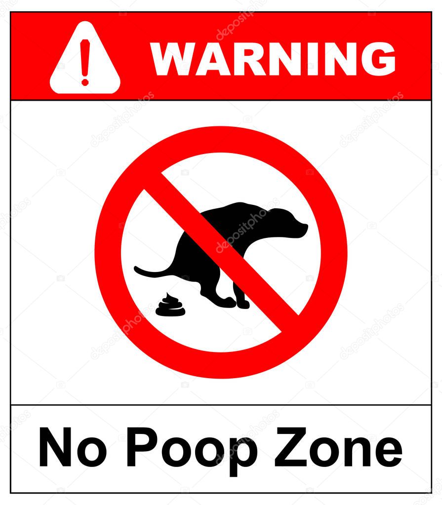 No dog poop vector sign illustration on white background