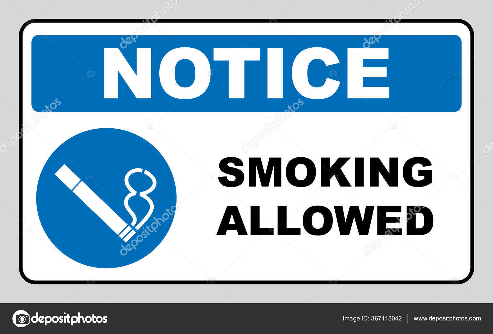 Rauchen Erlaubt Rundes Blaues Schild Mit Weissem Piktogramm Und Schwarzem Text Vektor Illustration Isoliert Auf Weiss Pflichtsymbol Fur Offentliche Platze Und Im Freien Notizbanner Vektorgrafik Lizenzfreie Grafiken C Merly69 Depositphotos