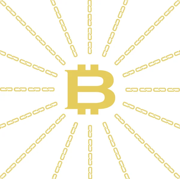 Bitcoin blockchain έννοια — Διανυσματικό Αρχείο