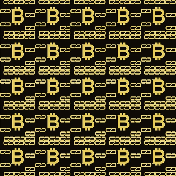 Bitcoin blockchain 완벽 한 패턴 — 스톡 벡터