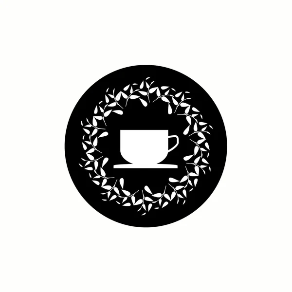 Zwarte en witte thee concept — Stockvector