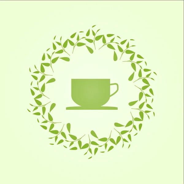 Groene thee concept — Stockvector