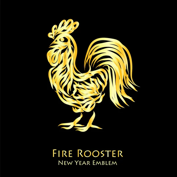 Fire rooster logo — Stock Vector