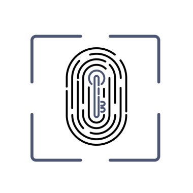 içinde anahtar desenli parmak izi