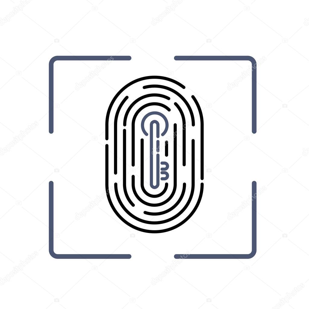 fingerprint with key pattern inside