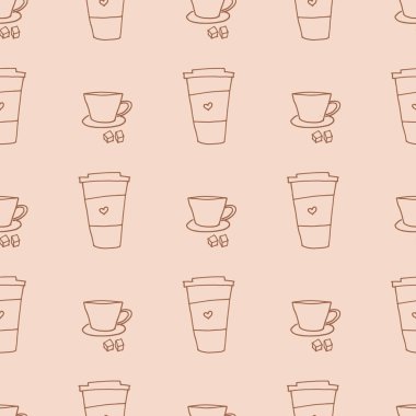 kahve paket servisi olan restoran kupa ve Kupası seamless modeli
