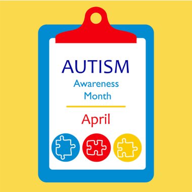 Otizm farkındalık bulmaca öğeleri kavramı