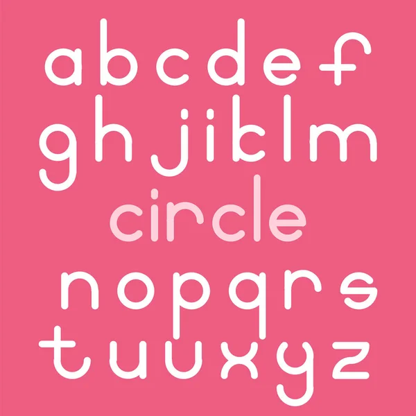 丸みのあるスタイルのアルファベット — ストックベクタ