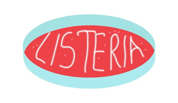 Listeria em conceito placa de Petri —  Vetores de Stock