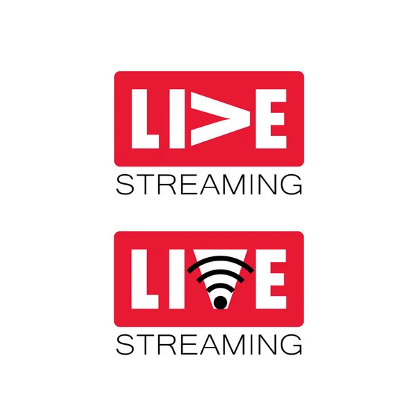 Logo live stream — Image vectorielle