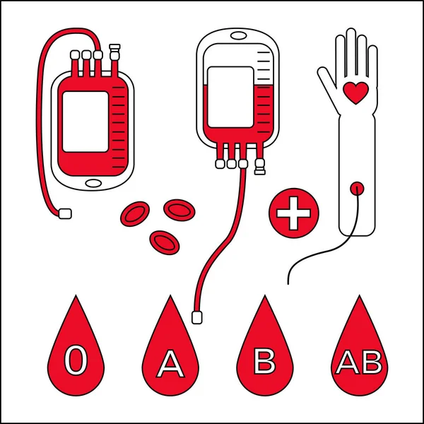 Concetto di donazione di sangue — Vettoriale Stock