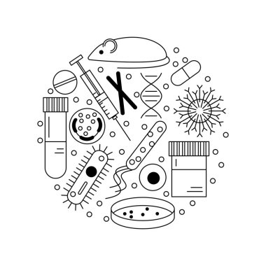 İmmünoloji araştırma simgeler