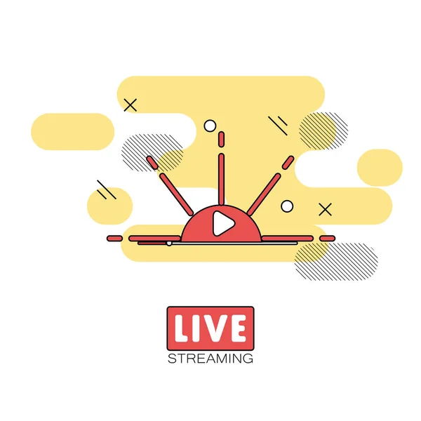 Live streaming koncepció — Stock Vector