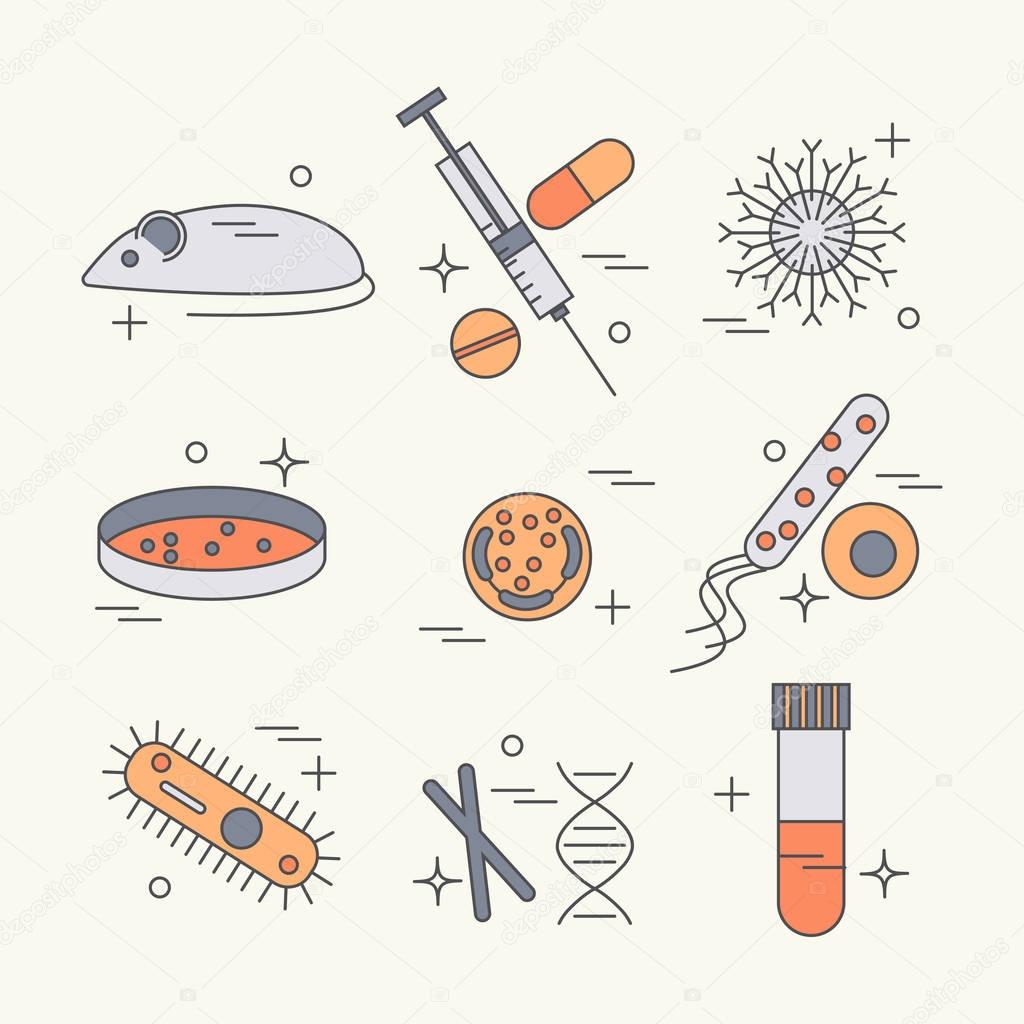 immunology research icons