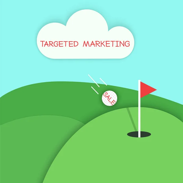 Célzott marketing golf koncepció — Stock Vector