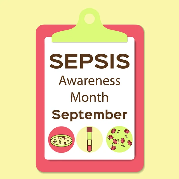 Mês de conscientização da sepse —  Vetores de Stock