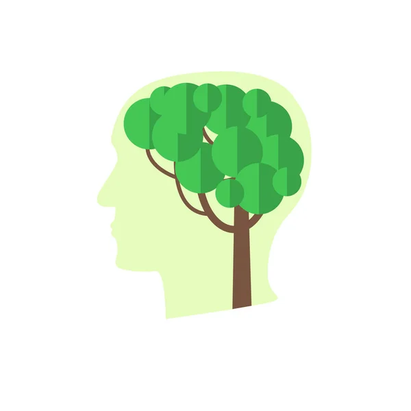 Conceito de cérebro de árvore —  Vetores de Stock