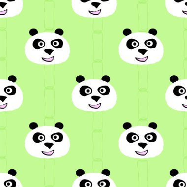 Panda yüz seamless modeli