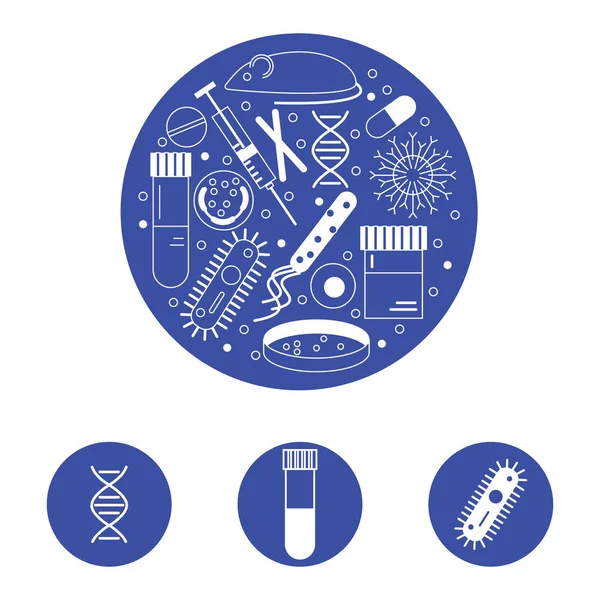 Ikonen der Immunologie — Stockvektor