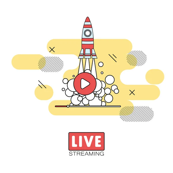 Live-Streaming-Konzept — Stockvektor