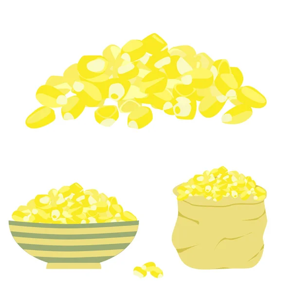 Желтая кукуруза — стоковый вектор