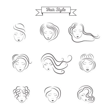 Güzellik saç yüz kadın siluet