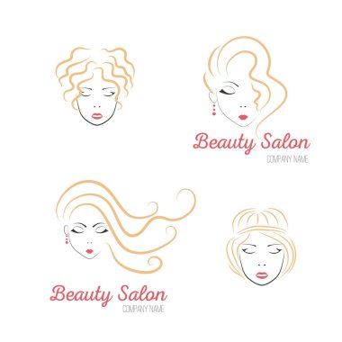 Güzellik saç yüz kadın siluet