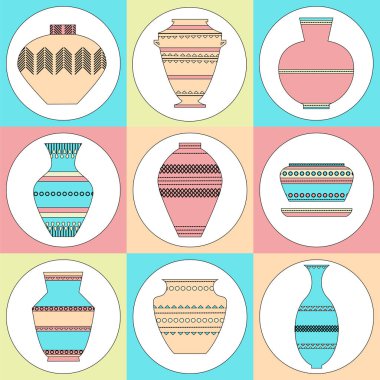 Çanak çömlek Icon set