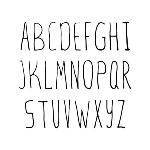 Рука намальована простий алфавіт — стоковий вектор