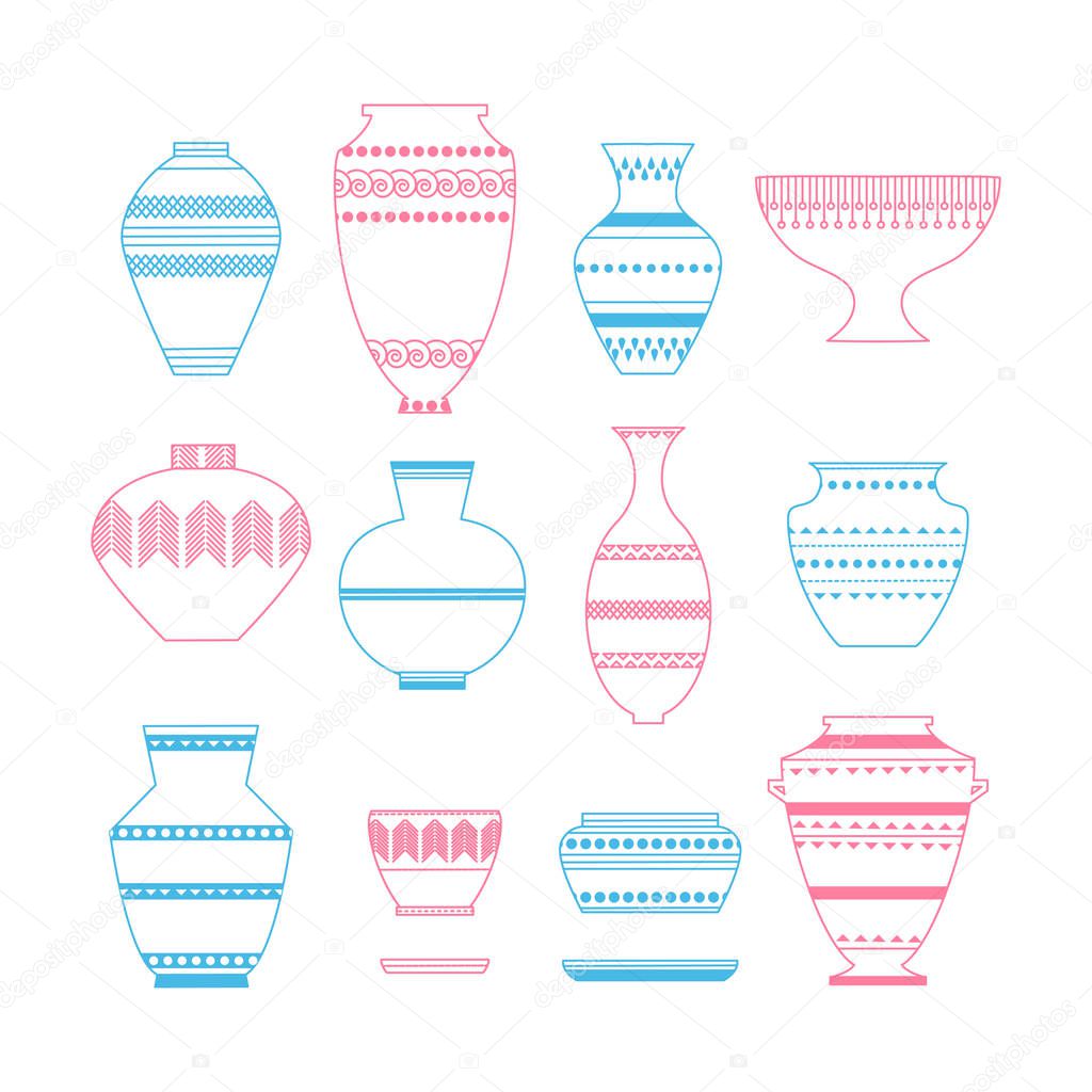 pottery icon set