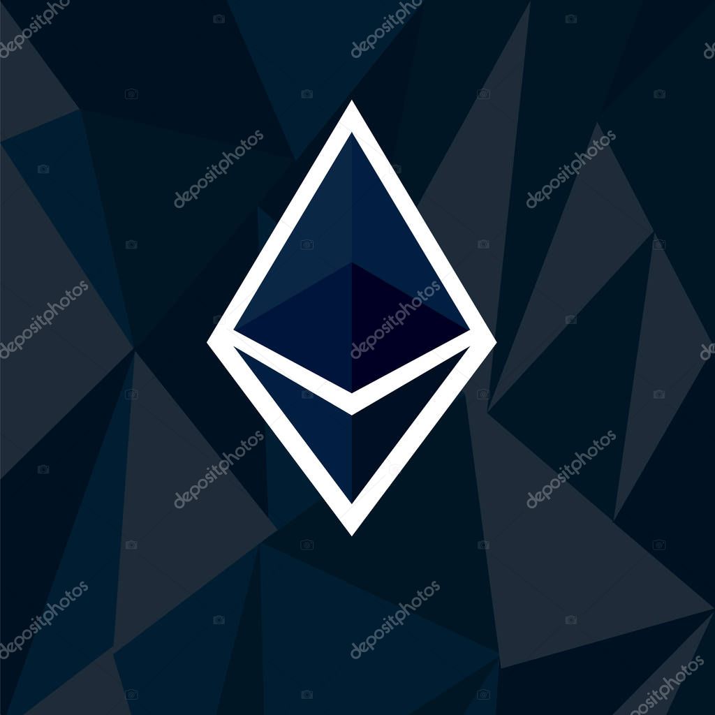Cryptocurrency ethereum concept — Stock Vector ...